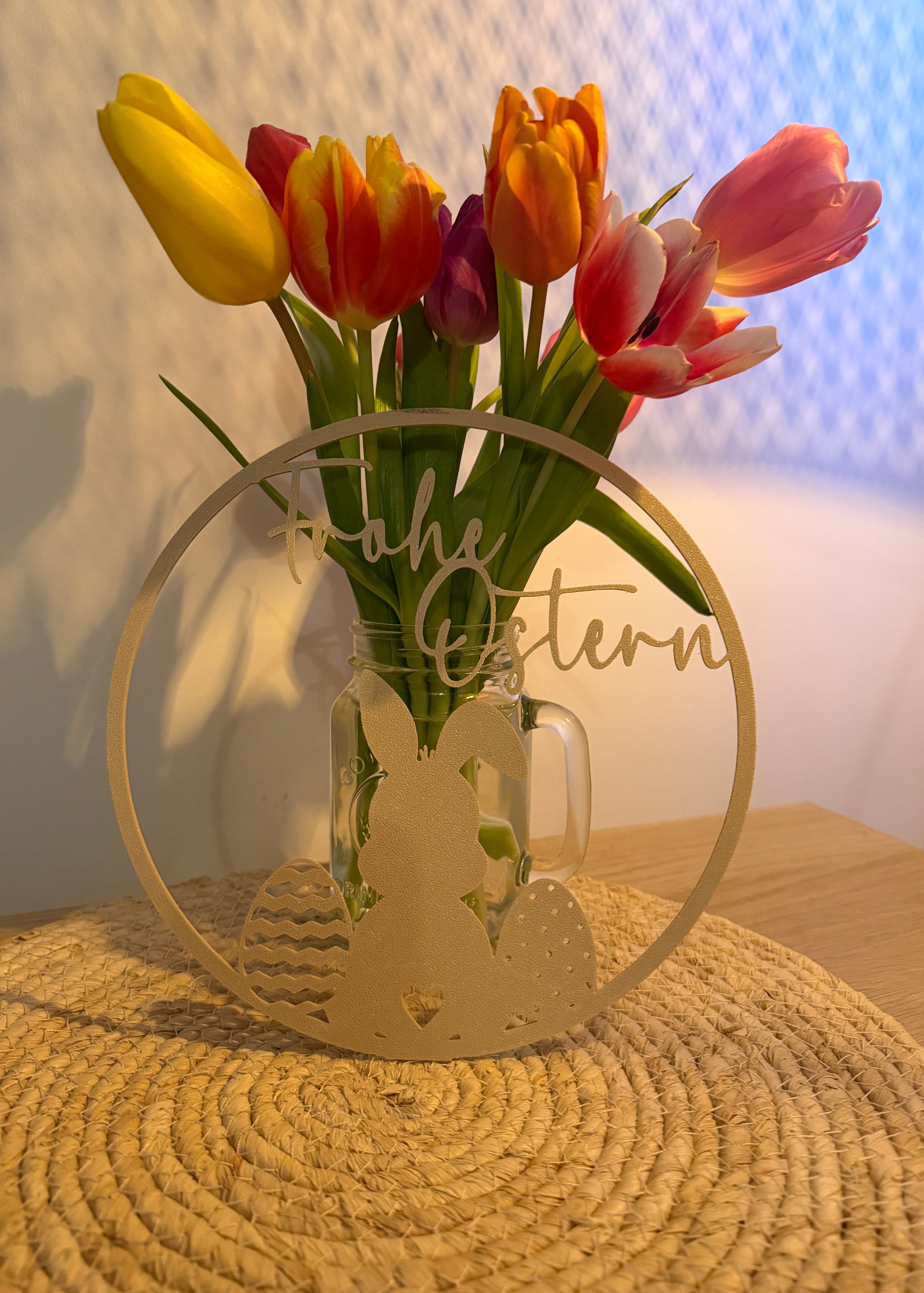 Frohe Ostern Fenster/Türkranz