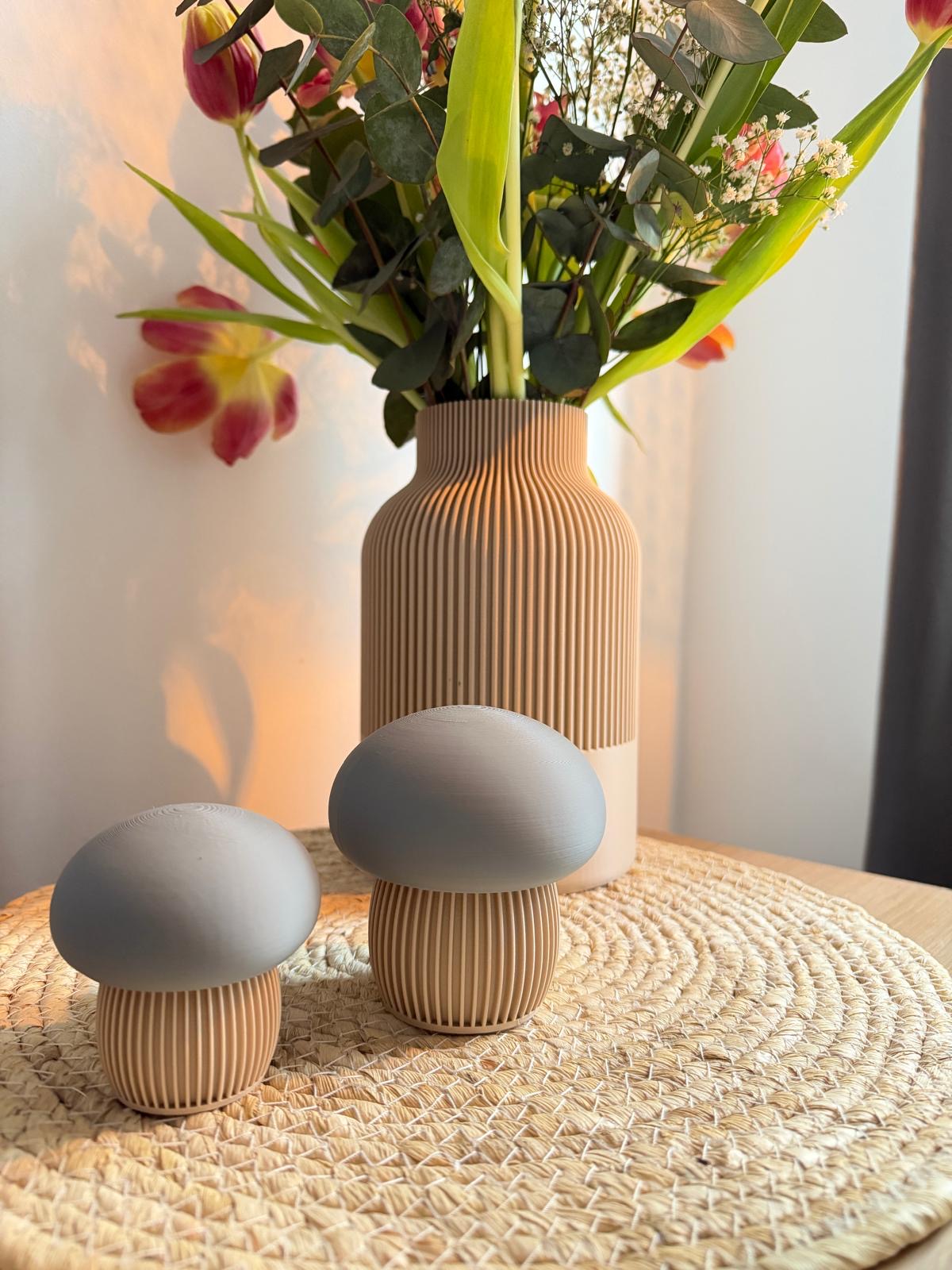 Dekorative Herbst-Pilze – Set in Naturtönen 🍂