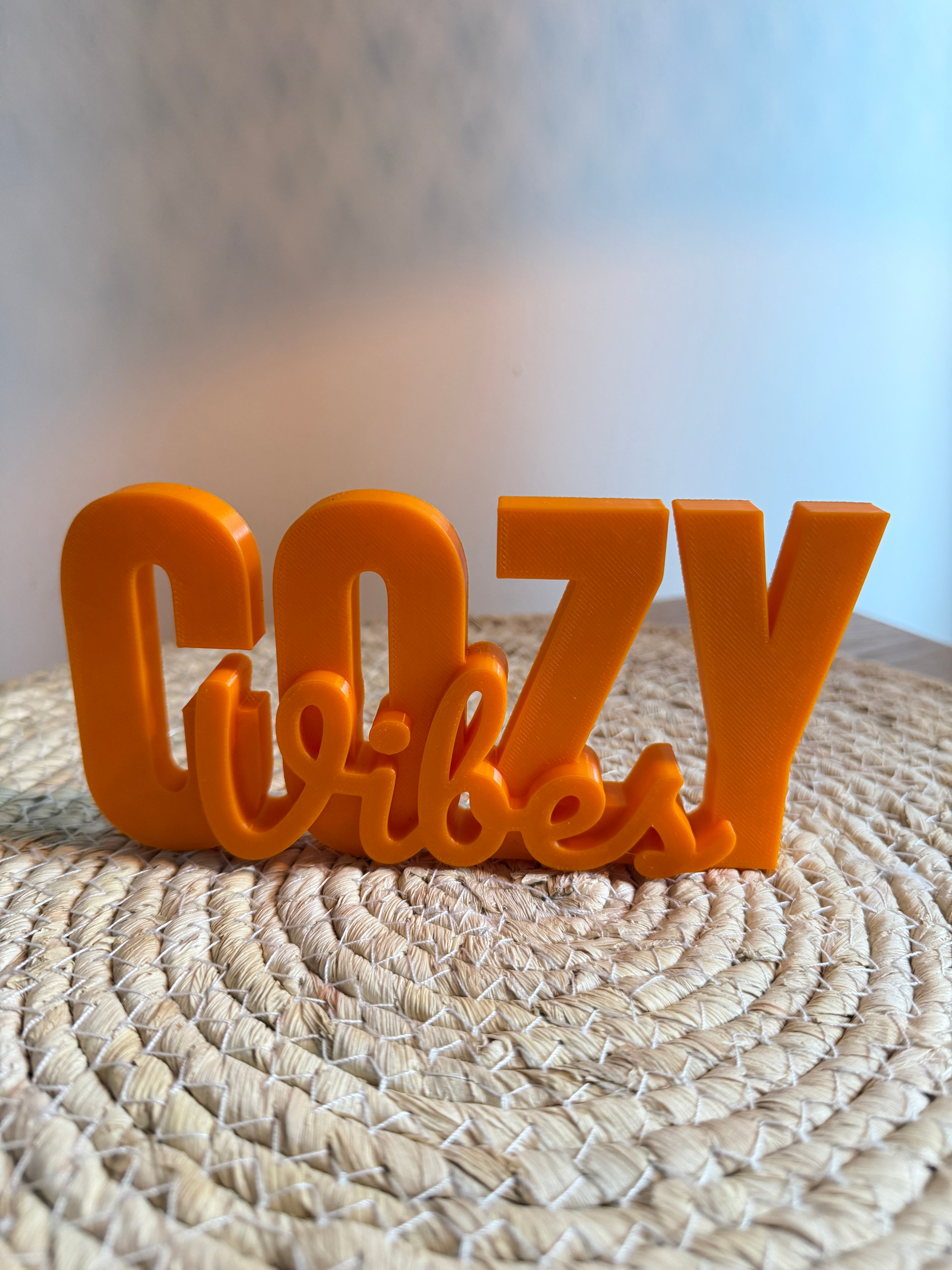 "COZY Vibes" lettering