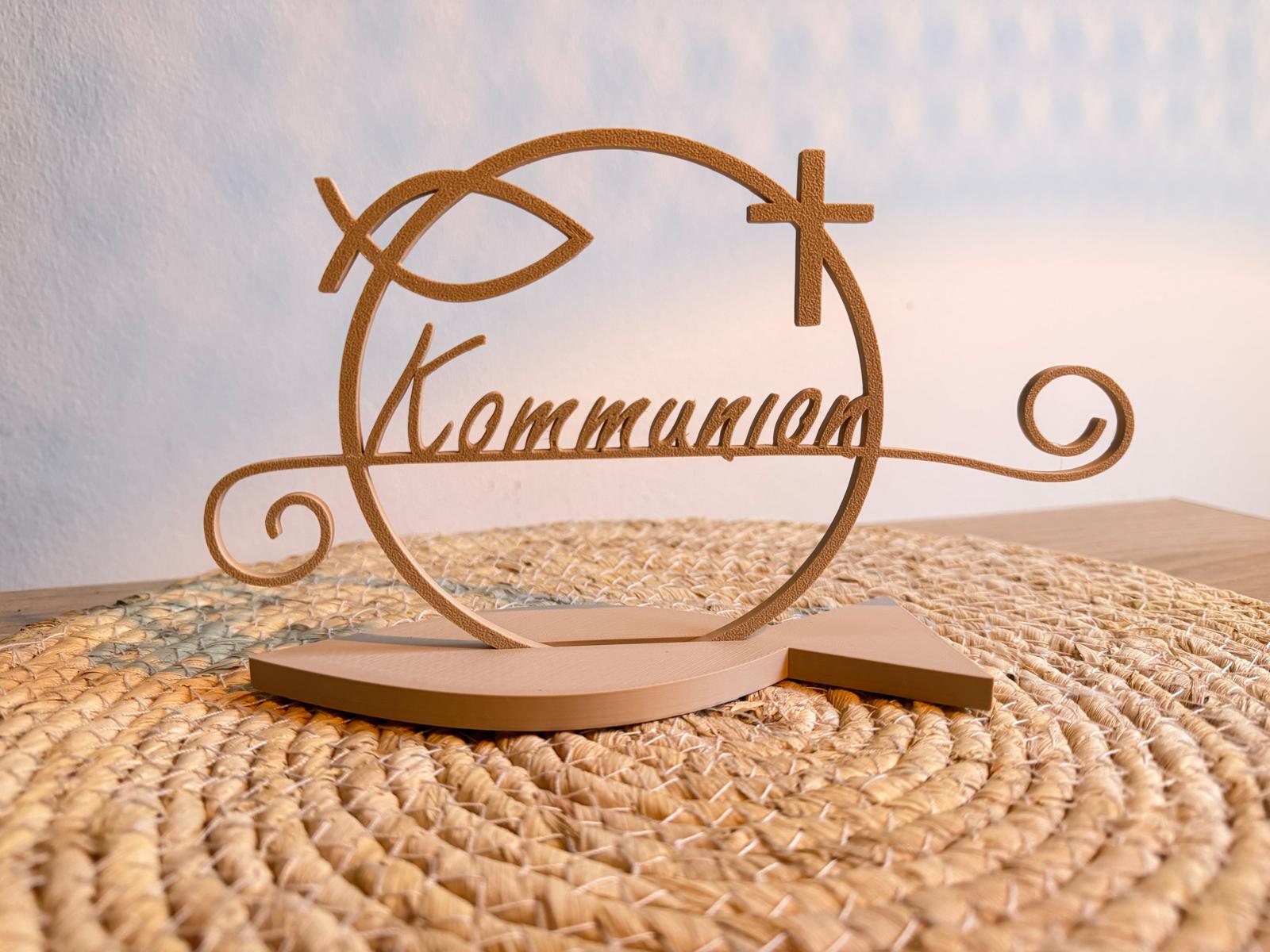 Personalisierte Kommunions-Deko / Schriftzug „Kommunion“